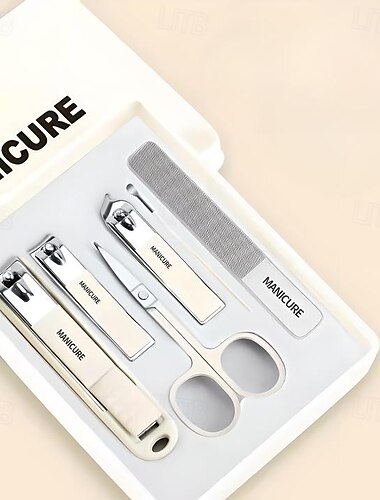  Juego de cortaúñas con herramientas para el cuidado de las uñas, kit de manicura y pedicura con estuche de almacenamiento, juego de regalo de cortaúñas de acero inoxidable para hombres y mujeres