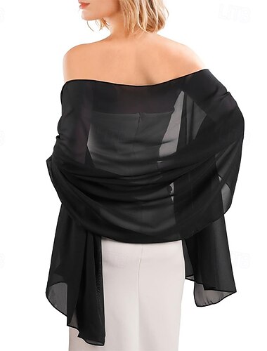  Chiffon Shawl Wraps for Women Evening Dresses Soft Scarf Formal Wedding Bridal Scarves