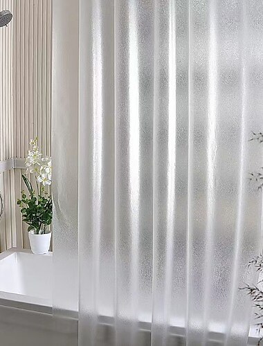  PEVA Douchegordijn Liner 180x200cm 70"x79" Waterdicht Transparant Zwart Douche Liner Lichtgewicht Plastic Douchegordijn Liners voor Badkamer 12 Oogjes Gaten