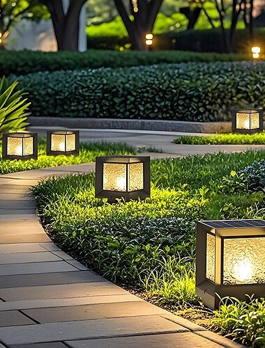  Moderne LED-Außenwandleuchten für den Außenbereich, warmweiß, Einfachheit, wasserdichte IP54-Gartenlampe, Wegbeleuchtung, moderne Villa-Terrassenweg-Hoflampen, Außenbodenmontage, Rasenleuchten