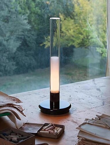  LEDテーブルランプ、ストロボなしの柔らかい光、充電式アンビエントライト、タッチコントロール、マルチトーン照明、1800mAh大容量バッテリー、ディナーバーレストラン用LEDナイトライト