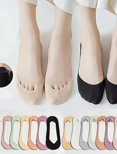  4 pares de calcetines de verano de cualquier corte que evitan deslizamientos en el talón invisibles