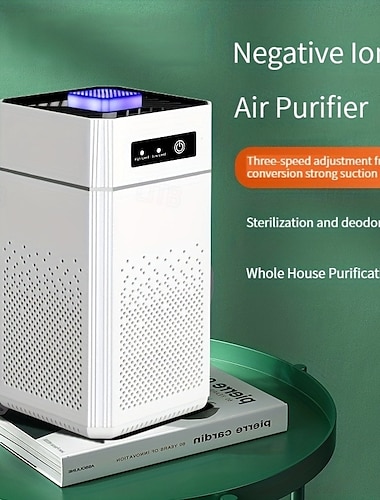  negativ jon luftrenare med filterpatron luftrenare för hela huset negativ jon bakteriedödande deformaldehyd filter sterilisering och deodorisering smart mute deodorizer