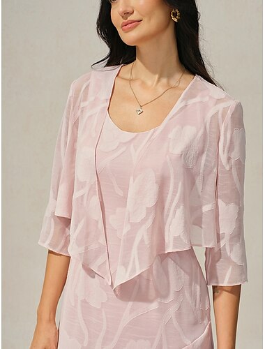  Damen Schultertücher Einfarbig Elegant Stilvoll Basic Dreiviertelarm Rundhalsausschnitt Asymmetrisch Quadrathals Crop Tops Hochzeitsgast Strandhochzeit Rosa Sommer Frühling Herbst