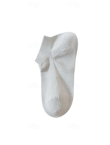  Herren 1 Paar Socken No-Show und Liner-Socken Schwarz Weiß Farbe Einfach Schule Formell Outdoor Dünn Sommer Frühling Herbst Täglich Lässig