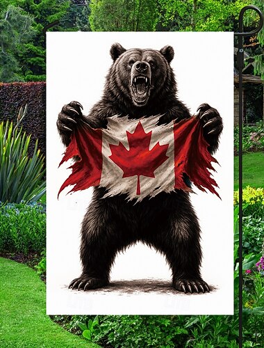 Kanadan päivä ulkona sisällä yltympäri isommalla reijällä patriottinen lippu O Kanada talo piha puutarha koristeet lomabanneri merkki Henki Karhu