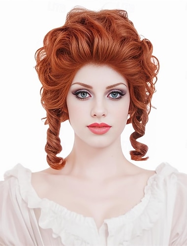  kurze gewellte braune Perücke, große toupierte Bienenstockperücken für Frauen, passend für 70er-80er-Kostüme oder Halloween-Vintage-Cosplay-Partys