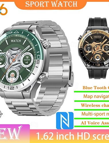  Reloj inteligente S7Pro con pantalla HD de 1,62 pulgadas y Bluetooth para Android e iOS: brújula, control de mensajes y música, y modo deportivo.