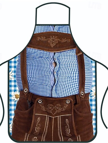  Oktoberfest öl Kostym Förkläde Dirndl lederhosen Oktoberfest / öl Bayersk Bayerskt par Wiesn Traditionell stil Ängar Herr Dam Fest Ölfestival Traditionell stil tyg Förkläde