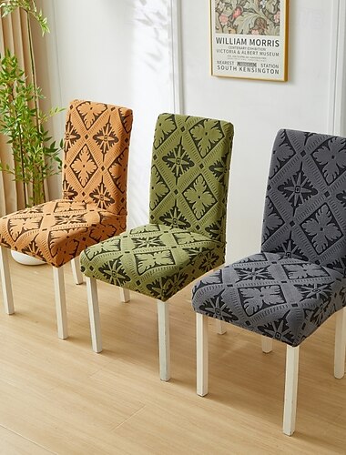  Esszimmerstuhlbezug für Zuhause, Stuhlbezug aus Polarfleece, Stretch-Schonbezüge, Sitzstuhlbezüge