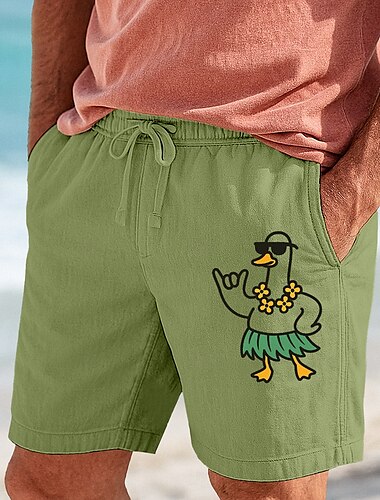  Bărbați Pantaloni Scurți Pantaloni scurți de vară Pantaloni scurți de plajă Pantaloni scurți casual Cordon Talie elastică Imprimeu Grafic Animal Confort Respirabil Scurt În aer liber Concediu Ieșire