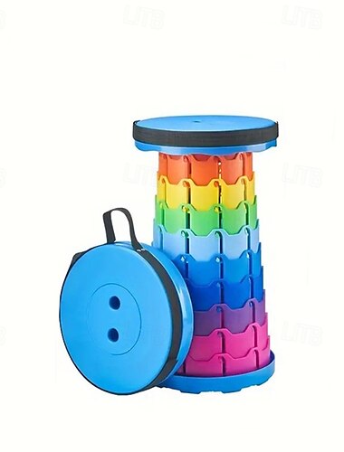  draagbare lichtgewicht intrekbare opvouwbare kruk stoel vissen buiten kamperen wandelen binnen keuken maximale belasting 400 lbs intrekbare schoenkruk regenboogkruk