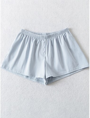  Shorts pour femmes couleur unie chinos mode décontractée athleisure court taille mi-haute simple taille élastique confortable doux agréable extensible extérieur rue gris clair noir blanc bleu été