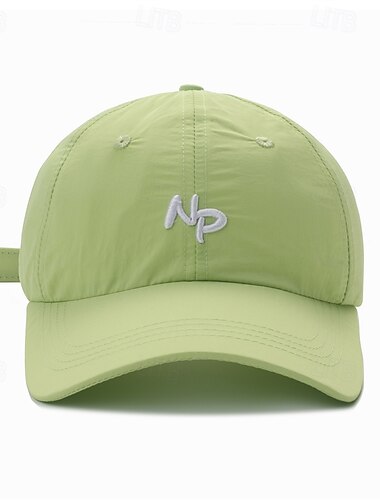  Gorra de Béisbol Gorra de tenis Hombre Casquillo Letra Protección Solar Transpirable Secado rápido para Tenis Béisbal Corriendo Verano Blanco Verde