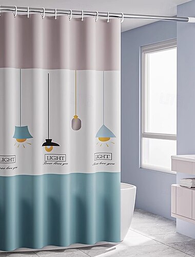  PEVA Duschvorhänge wasserabweisender Badvorhang für Badezimmer-Dusche und Badewanne mit Haken extra lang 240cm