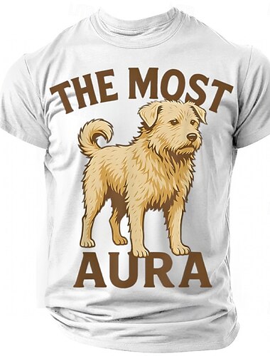  King Charles Alpha Dog Herren Tier T-Shirt Kurzarm T-Shirt 3D-Druck Rundhals Shirt Mode Alltag Basic Street Casual Alltag Schwarz Grün Sommer Frühling Ganzjahreskleidung