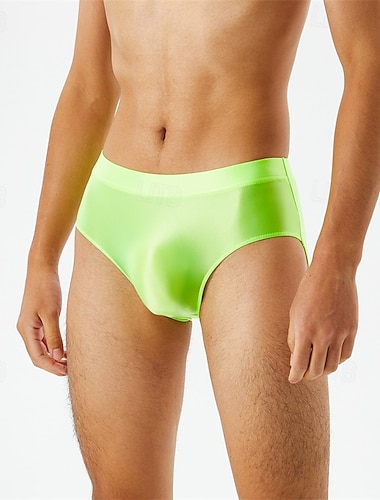  Ondergoed Onderbroeken Glanzende afwerking Voor heren Glanzend Leerfetisj Natte look Effen Kleur Kostuum voor Nachtclub Prideparade Trots maand Halloween Carnaval Volwassenen