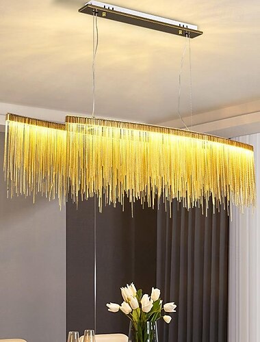  85 cm flerskærmspære inklusive lysekrone guld pendellampe metal køkkenø oliebehandlet bronze chic &moderne luksusfyrværkeri 110-120v 220-240v