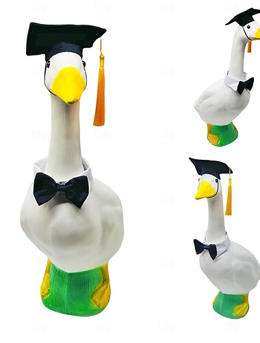  Gänse-Outfit-Set, süßes Gänsekostüm für Bauernhaus, Geburtstagsparty, Büro, schwarz-gelbe Figur, Schaustück