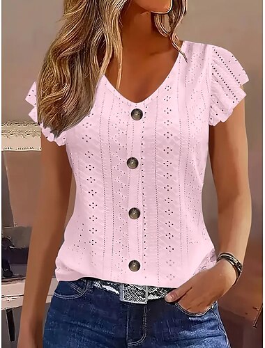 Damen Camisole-Tanktop Einfach Elegant Lässig Ärmellos V Ausschnitt Normale Oberteile Täglich Ferien Spitze Weiß Gelb Rosa Blau Grau Sommer Frühling