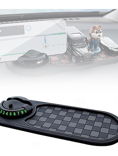  Multifunctionele antislipmat voor in de auto, nieuwe multifunctionele mobiele telefoonhouder voor in het dashboard van de auto, universele, draaibare antislipmat voor in het dashboard van de auto met