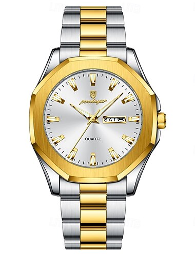  Luxus männer armbanduhr wasserdicht leucht woche datum original mann uhr edelstahl sport quarz herren uhren