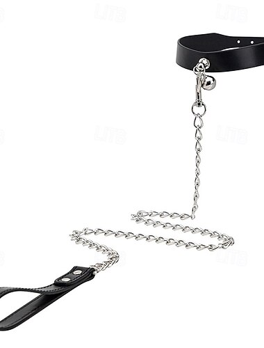  Leren halsband met riem Matte afwerking Allemaal Glanzend Leerfetisj Natte look Kostuum voor Nachtclub Prideparade Trots maand Halloween Carnaval Volwassenen
