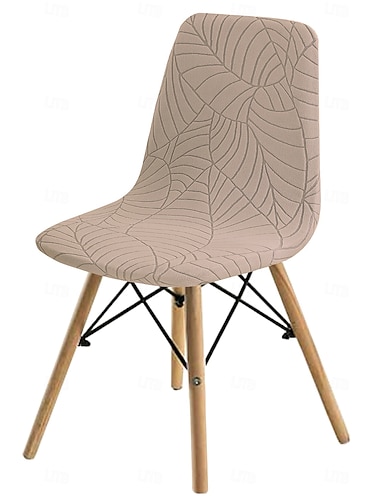  Ruokapöydän tuolin päällinen kasveilla, jacquard-kuvio, tyylikkäät ja kestävät ruokapöydän tuolien päälliset, joustavat ja suojaavat. Täydellinen kotiin, häihin ja juhliin.