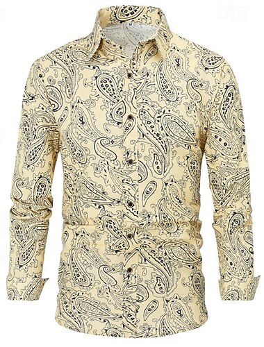  Retrò Vintage Boho Anni '70 Camicia Hippie Etnico Suzani Per uomo Halloween Carnevale ballo di strada Festa a tema retrò Festival Adulti Camicia