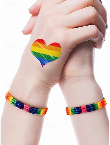  handgefertigtes Regenbogen-Freundschaftsarmband – verstellbares gewebtes Pride-Armband für Männer und Frauen, farbenfroher LGBTQ+-Schmuck für Pride-Festivals, Paraden und tägliche Unterstützung