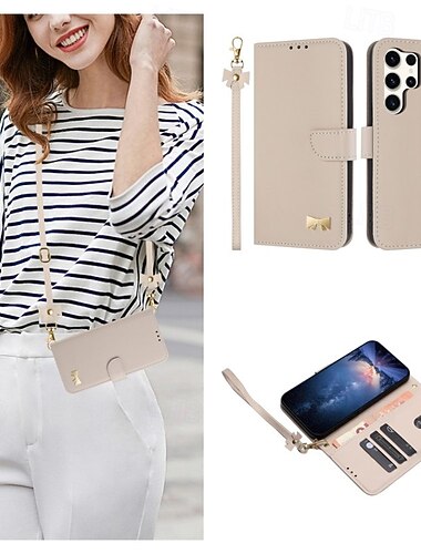  teléfono Funda Para Samsung galaxia S25 S25 Edge S24 S24 FE S23 Ultra Plus S22 Plus Ultra A55 5G A35 5G A25 A15 Tarjetas billetera Gire la tapa con correa de muñeca Antigolpes ordenador personal
