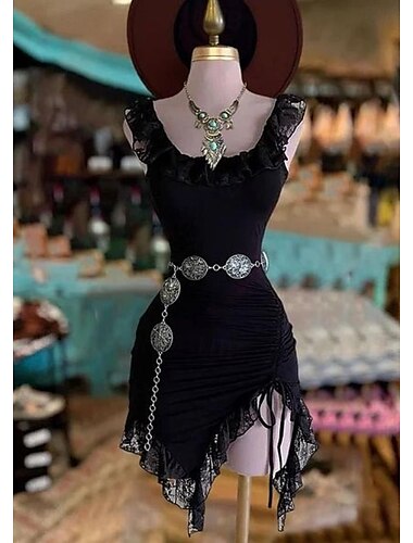  Femmes Robe Midi Robe fourreau Robe trapèze Occasionnel Extérieur Sortir Mince Couleur Unie Sans manches Bretelles spaghetti Noir Été
