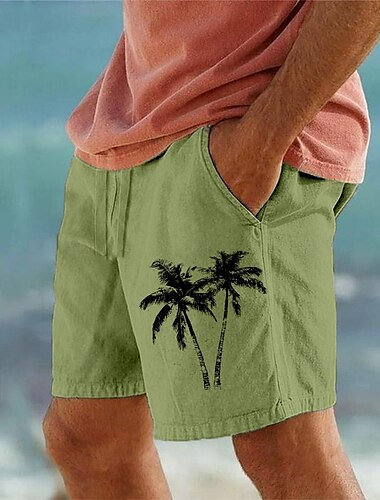  Herren Shorts Sommershorts Strandshorts Kordelzug Elastischer Bund Druck Tiermotiv Komfort Atmungsaktiv Knielang Outdoor Ferien Ausgehen Urlaub Hawaiianisch Schwarz Weiß Mikroelastisch