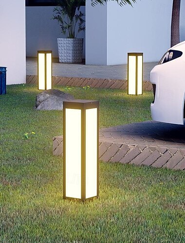  LED-Außenwandleuchten warmweiß Einfachheit IP54 wasserdichte Gartenlampe Wegeleuchten moderne Villa Terrassenweg Hoflampen Außenbodenmontage Rasenleuchten