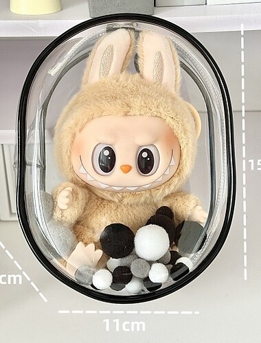  Bolsa protectora ForLabubu para muñeca de 17 CM Serie CryingBaby estuche transparente de PVC para muñeca de 17 CM caja de exhibición ForLabubu Crying Again peluche fácil instalación protege tu muñeca