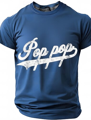  Herren Lustiger Slang Papa, Papa T Shirt Kurzarm T-Shirt 3D-Druck Rundhalsausschnitt Hemd Mode Täglich Lässig Straße Lässig Täglich Schwarz Rote Blau Sommer Frühling Bekleidung S M L XL XXL XXXL
