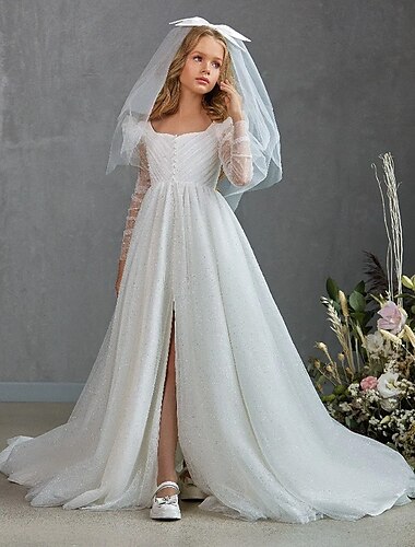  Ballkleid Knielang Blumenmädchenkleid Quinceañera Gefrorene Elsa Mädchen Süßes Ballkleid Tüll mit Gerafft Königlicher Stil Tutu Fit 3-16 Jahre