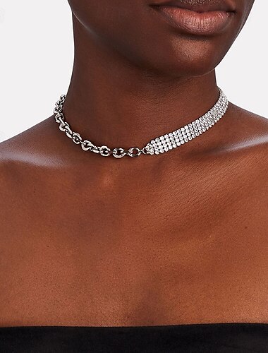 Choker-Halskette Zirkon Damen Elegant Einfach Klassisch Hochzeit Kreis Modische Halsketten Für Hochzeit Party Geburtstag