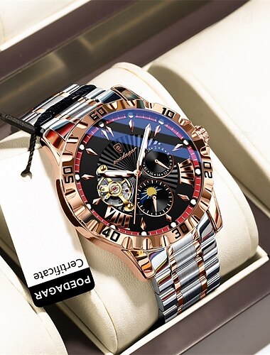  Luxus hochwertige Uhr für Mann wasserdicht leuchtend Chronograph Datum Herrenuhr Edelstahl Quarz Herrenuhren