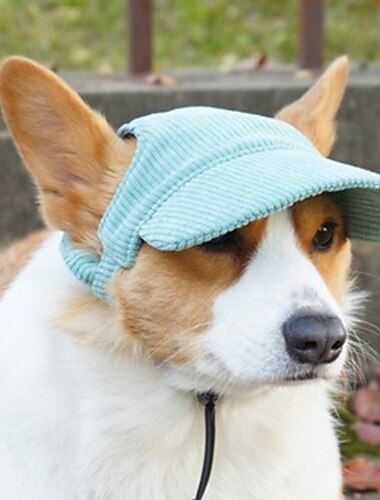 Hunde-Baseballkappe, Hunde-/Katzen-Sommer-/Strand-Schirmmütze mit Ohrlöchern, verstellbare Welpen-Sonnenhaube, Kopfbedeckung