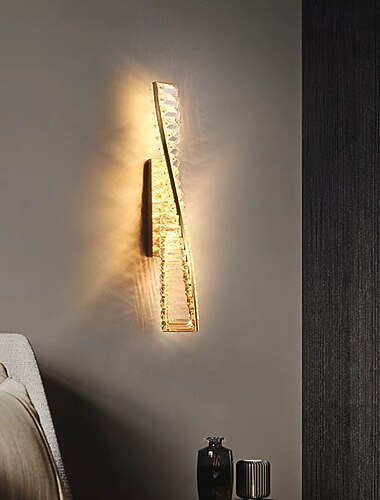  LED indendørs væglamper luksuriøs kreativ ceystal væglampe moderne nordisk stil stue tv baggrundslampe enkel minimalistisk soveværelse sengelampe 110-240v