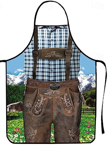  Oktoberfest öl Kostym Förkläde Dirndl lederhosen Oktoberfest / öl Bayersk Bayerskt par Wiesn Traditionell stil Ängar Herr Dam Fest Ölfestival Traditionell stil tyg Förkläde
