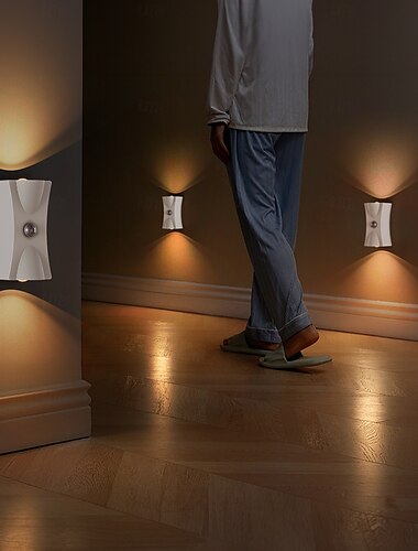  לילה אור LED נטענת אלחוטית עם חיישן תנועה, USB, לילה אור, לילה מנורה לחדר שינה, מדרגות, מעבר, מטבח, ארון מטבח, תאורת לילה