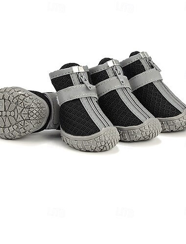  Hundeschuhe für große, kleine und mittelgroße Hunde – atmungsaktive Hundestiefel für den Sommer, Pfotenschutz für heiße Straßenbeläge, für Spaziergänge im Freien im Winter und Schnee, rutschfeste