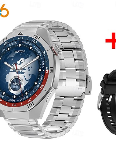  s6pro Smartwatch, 1,62 Zoll, Bluetooth-Fitnesstracker für Herren mit Kompass, Schrittzähler, Anruf- und Nachrichtenerinnerung, Schlafmonitor, Sprachassistent, IPX-wasserdicht, kompatibel mit Android und iOS