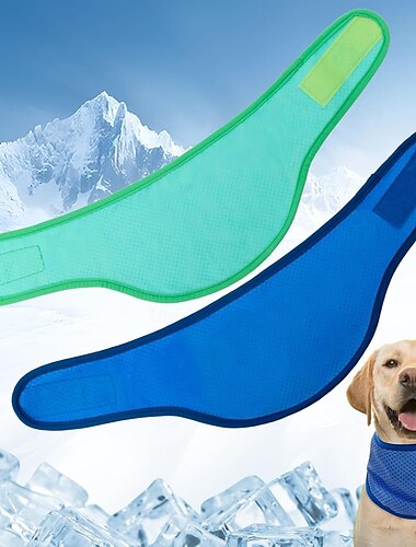  Kühlendes Hundehalstuch – 2er-Pack, sofort entspannend, verstellbar, für Haustiere, Sommer, Outdoor, Eishalsband, Kühler, verhindert Sonnenstich, für kleine, mittelgroße und große Hunderassen