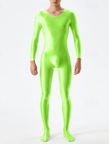  Zentai-Anzüge Catsuit Bodysuit Glänzendes Finish Herren Shinny Nasser Look Einfarbig Kostüm für Nachtclub Pride Parade Pride-Monat Halloween Karneval Erwachsene