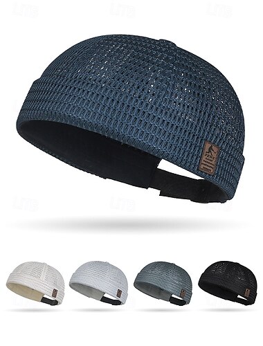  Atmungsaktive Docker Beanie-Mütze aus Mesh für Herren – leichte, verstellbare Sommermütze für Outdoor, Streetwear und den täglichen Casual-Style