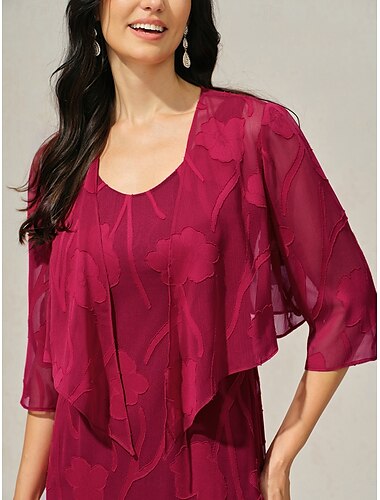  Damen Schultertücher Einfarbig Blumen Grafik Elegant Stilvoll Basic Dreiviertelarm Asymmetrisch Crop Tops Hochzeitsgast Strandhochzeit Pailletten Patchwork Rote Sommer Frühling Herbst