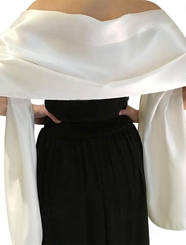  Schals und Tücher für Abendkleider Satin Damen langer Schal Hochzeitsgastschal